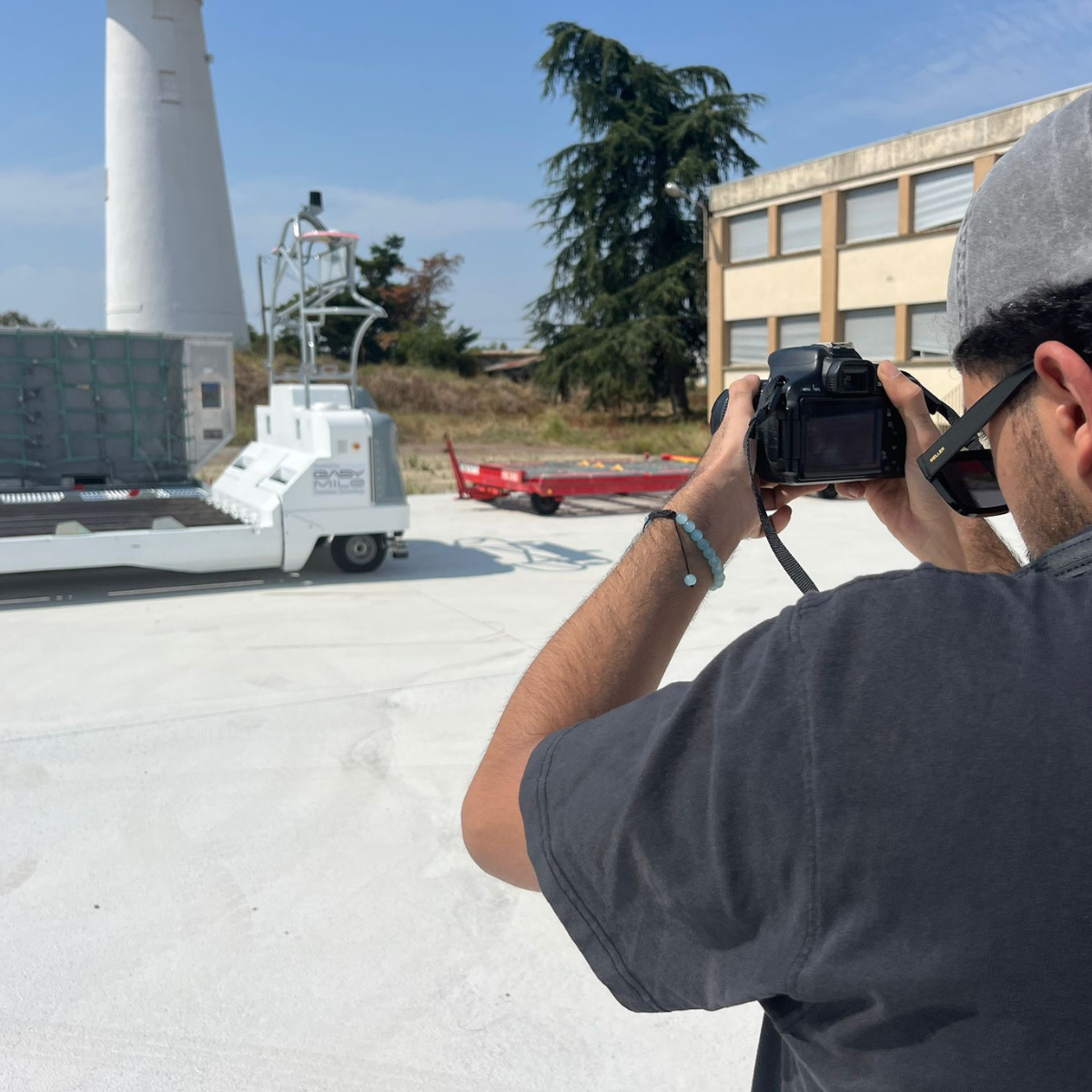 Hamza shooting on location