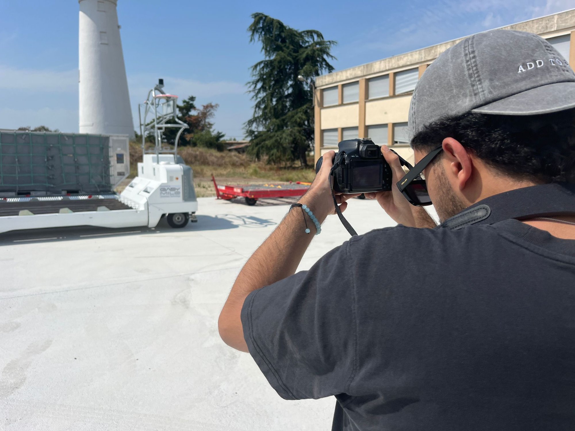 Hamza Ouzouhou on a photoshoot